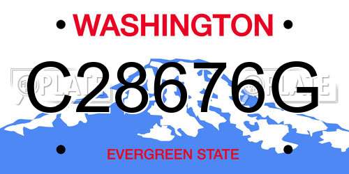 C28676G Washington License Plate