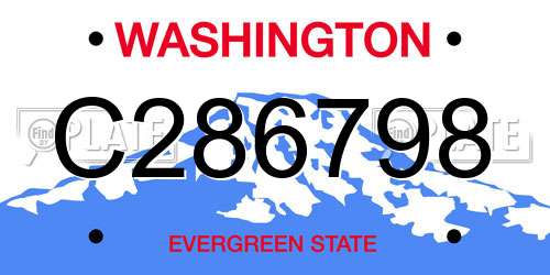 C286798 Washington License Plate