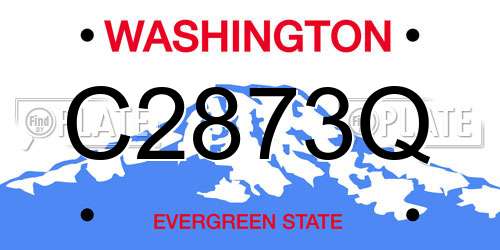 C2873Q Washington License Plate