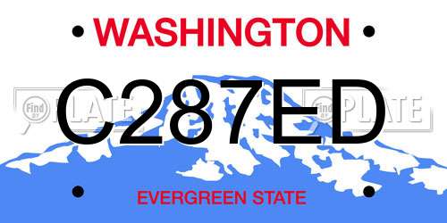 C287ED Washington License Plate