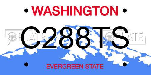 C288TS Washington License Plate