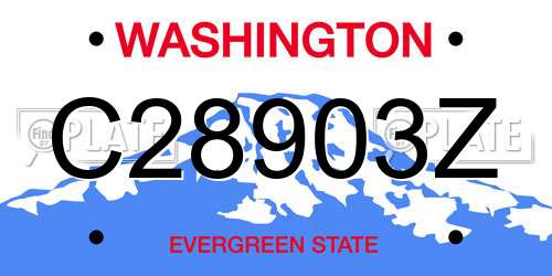 C28903Z Washington License Plate