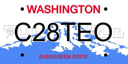 C28TEO Washington License Plate