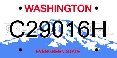 C29016H Washington License Plate