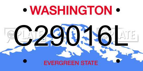 C29016L Washington License Plate
