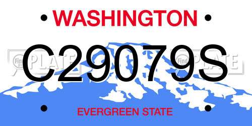 C29079S Washington License Plate