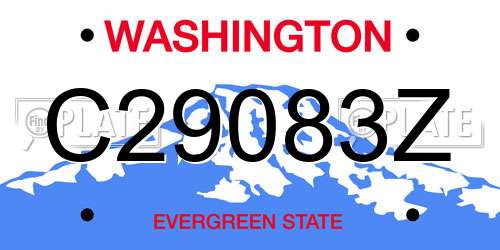 C29083Z Washington License Plate
