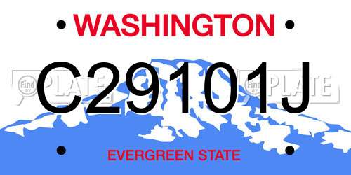 C29101J Washington License Plate