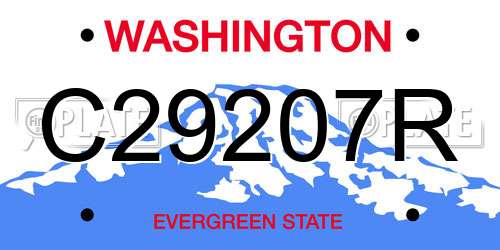 C29207R Washington License Plate