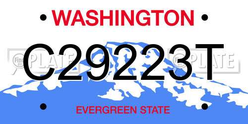 C29223T Washington License Plate