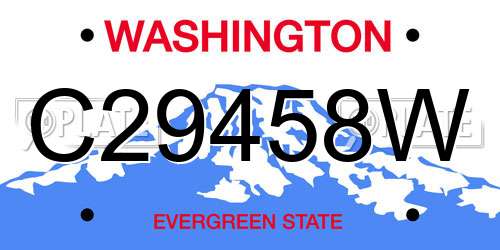 C29458W Washington License Plate