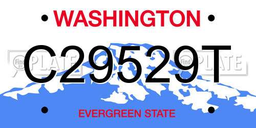 C29529T Washington License Plate