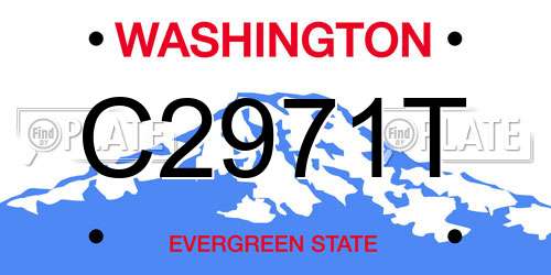 C2971T Washington License Plate