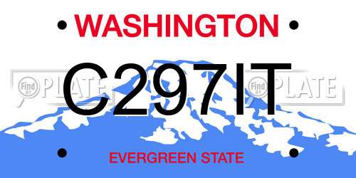 C297IT Washington License Plate