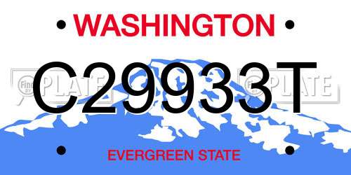 C29933T Washington License Plate