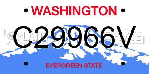 C29966V Washington License Plate