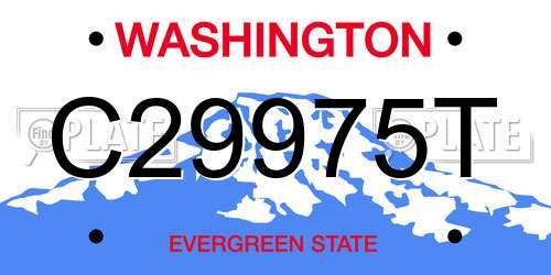 C29975T Washington License Plate