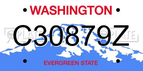 C30879Z Washington License Plate
