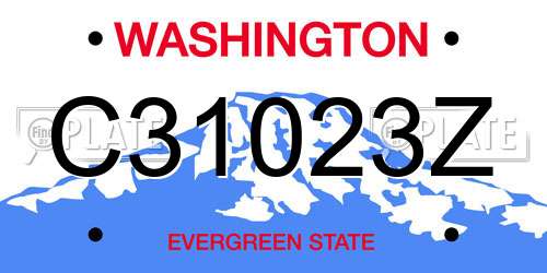 C31023Z Washington License Plate