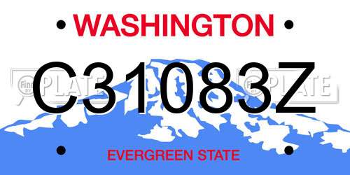 C31083Z Washington License Plate