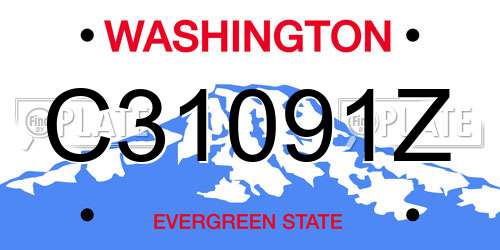 C31091Z Washington License Plate