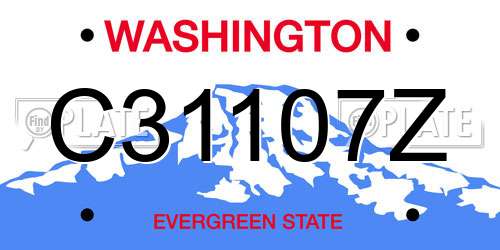 C31107Z Washington License Plate