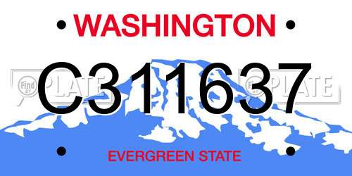 C311637 Washington License Plate