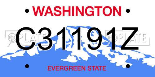 C31191Z Washington License Plate
