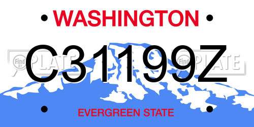 C31199Z Washington License Plate