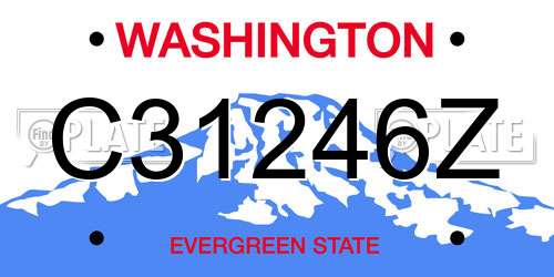 C31246Z Washington License Plate