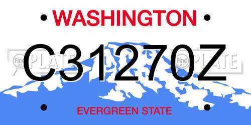 C31270Z Washington License Plate