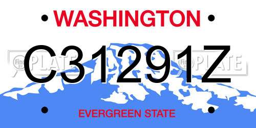 C31291Z Washington License Plate