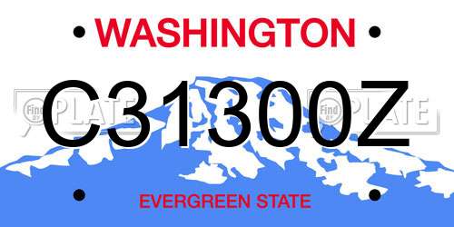 C31300Z Washington License Plate