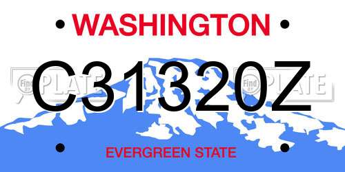 C31320Z Washington License Plate