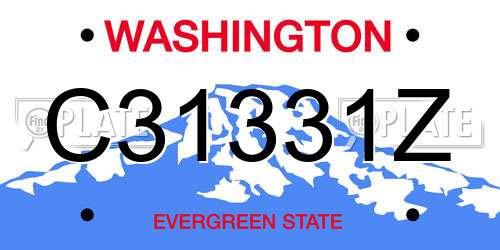 C31331Z Washington License Plate