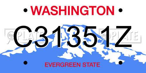 C31351Z Washington License Plate