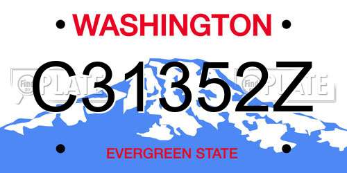 C31352Z Washington License Plate