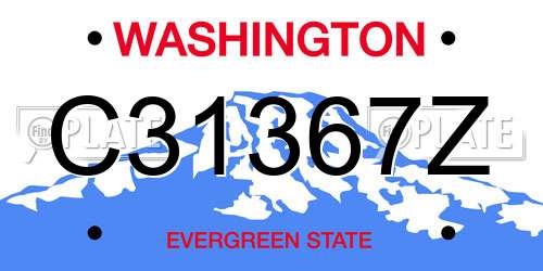 C31367Z Washington License Plate