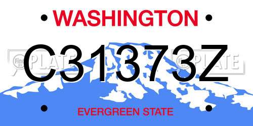 C31373Z Washington License Plate