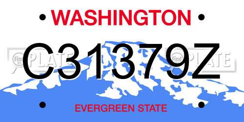 C31379Z Washington License Plate
