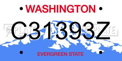 C31393Z Washington License Plate