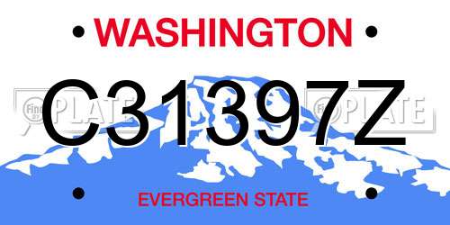 C31397Z Washington License Plate