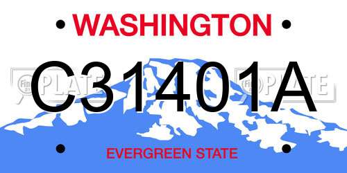 C31401A Washington License Plate