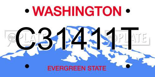 C31411T Washington License Plate