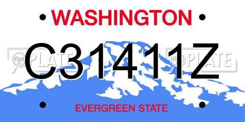 C31411Z Washington License Plate
