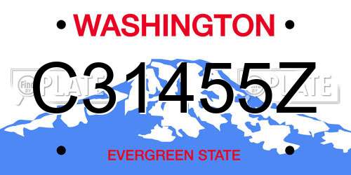 C31455Z Washington License Plate
