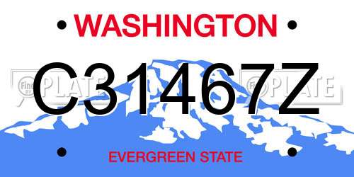 C31467Z Washington License Plate