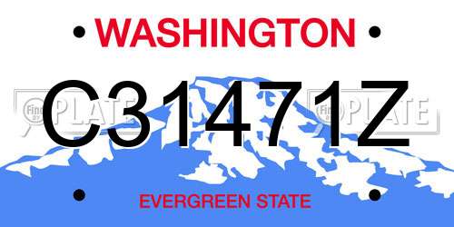 C31471Z Washington License Plate