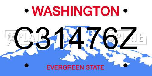 C31476Z Washington License Plate