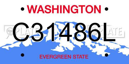 C31486L Washington License Plate